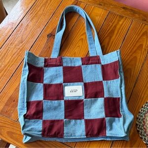 Daniel W Fletcher Cero Checkerboard Leftover Fabric Cotton Tote Bag